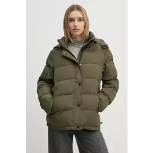 Pepe Jeans geaca BIBI SHORT femei, culoarea verde, de iarna, PL402438 imagine