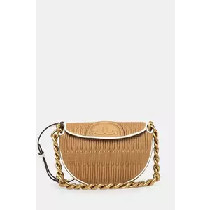 Tory Burch poseta de piele Fleming culoarea maro, 158474 imagine