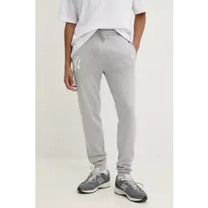 New Era pantaloni de trening NEW YORK YANKEES culoarea gri, cu imprimeu, 60416729 imagine