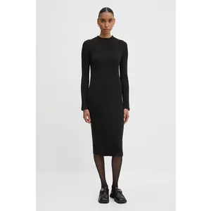 Marc O'Polo rochie din bumbac culoarea negru, midi, dreaptă, 409504567097 imagine