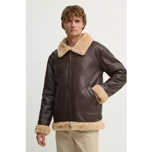 Alpha Industries geaca B3 FL barbati, culoarea maro, de tranzitie, 143106 imagine