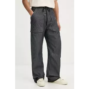 G-Star pantaloni de bumbac culoarea bleumarin, drept, D25352-D539 imagine