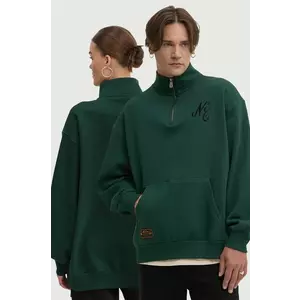 New Era bluza culoarea verde, cu imprimeu, 60564829 imagine