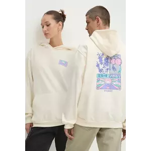 Kaotiko bluza culoarea bej, cu glugă, cu imprimeu, AP030-01-G002 imagine