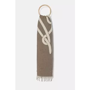 Karl Lagerfeld esarfa de lana culoarea maro, modelator, 246W3308 imagine