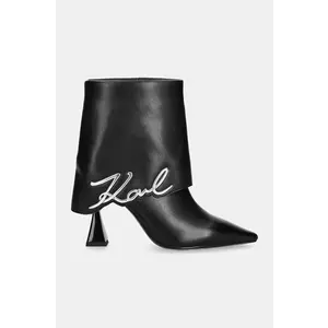 Karl Lagerfeld botine DEBUT II femei, culoarea negru, cu toc cui, KL32044A imagine