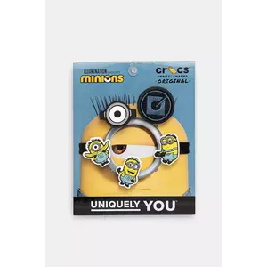 Crocs butoane incaltaminte pentru copii Minions 5-pack culoarea galben, 10012725 imagine