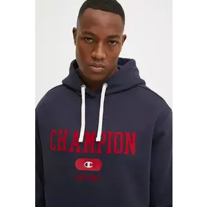 Champion bluza barbati, culoarea albastru marin, cu glugă, cu imprimeu, 220430 imagine