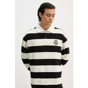 The Kooples longsleeve din bumbac culoarea negru, modelator, HPOL29004K imagine