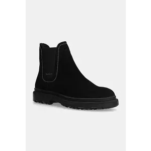 Gant botine din piele intoarsa Timbly femei, culoarea negru, cu toc plat, izolare usoara, 29553800 G00 imagine