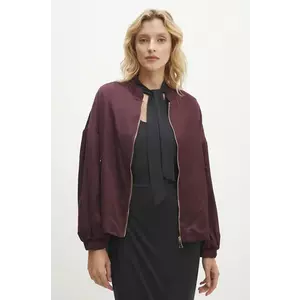 Answear Lab geaca bomber femei, culoarea bordo, de tranzitie, oversize imagine