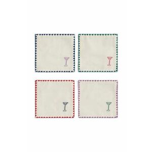 &k amsterdam set de șervețele cocktail Napkin Cocktail Zigzag 4-pack imagine