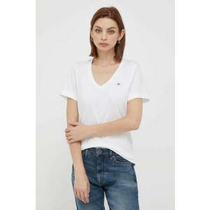 Gant tricou din bumbac culoarea alb imagine