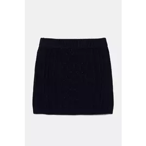 United Colors of Benetton fustă din amestec de lână pentru copii culoarea albastru marin, mini, drept, 1WUAC000E imagine