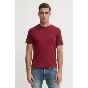 Michael Kors tricou din bumbac culoarea bordo, neted imagine