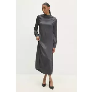 Answear Lab rochie culoarea gri, maxi, dreaptă imagine