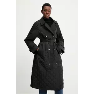 Answear Lab palton femei, culoarea negru, de tranzitie imagine