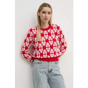United Colors of Benetton pulover din amestec de lana femei, culoarea rosu, 1032E10BI imagine