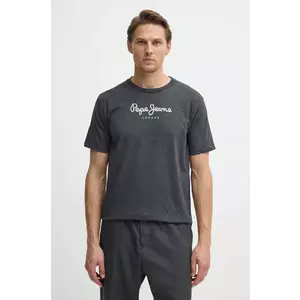 Pepe Jeans tricou din bumbac Eggo barbati, culoarea gri, cu imprimeu, PM508208 imagine