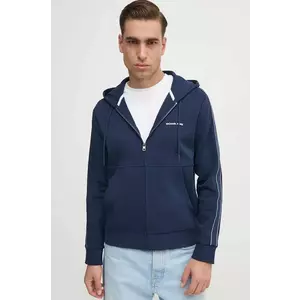 Michael Kors bluza barbati, culoarea albastru marin, cu glugă, cu imprimeu, CT4524K5MF imagine