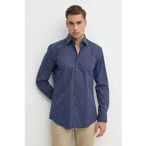 BOSS camasa barbati, culoarea albastru marin, cu guler clasic, slim, 50527217 imagine
