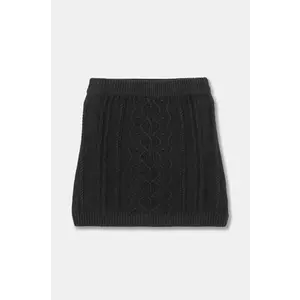 United Colors of Benetton fustă din amestec de lână pentru copii culoarea negru, mini, drept, 1WUAC000E imagine