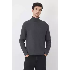 Medicine pulover de bumbac barbati, culoarea gri, cu guler imagine