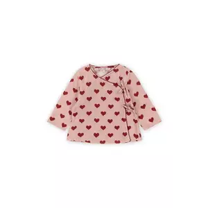 Konges Sløjd bluza din bumbac pentru bebelusi COCO BLOUSE GOTS culoarea roz, modelator, KS101460 imagine