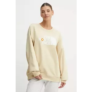 The North Face hanorac de bumbac TNF x Yinka Ilori femei, culoarea bej, cu imprimeu, NF0A89C83X41 imagine