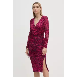 DIANE VON FURSTENBERG rochie culoarea roz, mini, mulată, DVFDL3S004 imagine