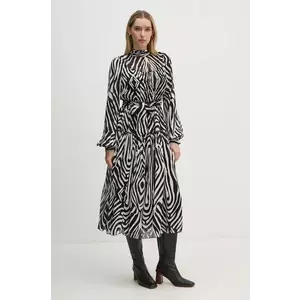 DIANE VON FURSTENBERG rochie culoarea negru, midi, evazată, DVFDL3S002 imagine