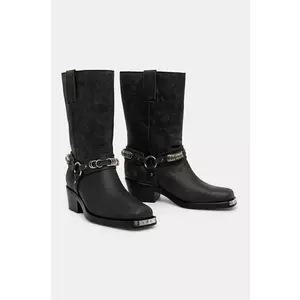 IRO cizme de piele Motty Used femei, culoarea negru, cu toc drept, WP121MOTTYUSED imagine