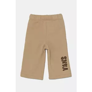 Vans pantaloni copii Happy Days Sweatpant culoarea bej, cu imprimeu, VN000K0C4MG1 imagine