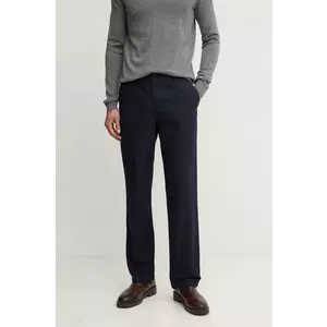 Lacoste pantaloni de bumbac culoarea albastru marin, drept, HH7202 imagine