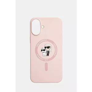 Karl Lagerfeld Husa pentru telefon iPhone 16 Plus 6.7 culoarea roz, KLHMP16MSCMKCRHP imagine