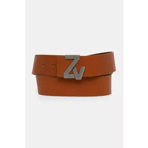 ZADIG&VOLTAIRE curea de piele barbati, culoarea maro, LMBT00001 imagine