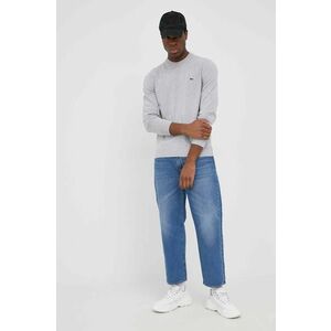 Lacoste pulover de bumbac culoarea gri, light imagine