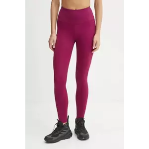 Helly Hansen leggins sport Roam femei, culoarea violet, neted imagine