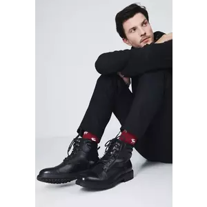 Medicine pantofi inalti barbati, culoarea negru imagine