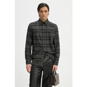 Theory camasa din bumbac barbati, culoarea verde, cu guler clasic, regular, O0874504 imagine