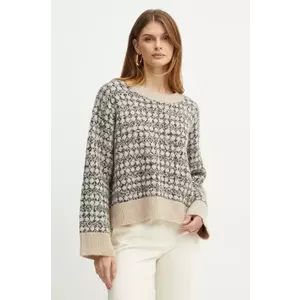 BOSS pulover din amestec de lana femei, culoarea bej, 50523729 imagine