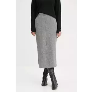 Sandro Ferrone fusta culoarea gri, midi, drept, SFS18YBEALLAN imagine