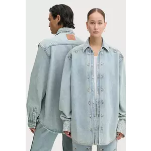 Y/Project geacă din denim EVERGREEN SNAP OFF DENIM SHIRT de tranziție, 207SI001 imagine