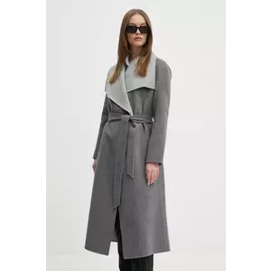 MACKAGE palton de lana culoarea gri, de tranzitie, oversize, MAI-CN imagine