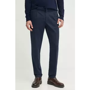 BOSS pantaloni barbati, culoarea albastru marin, mulata, 50524390 imagine