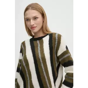 Sisley pulover din amestec de lana femei, culoarea verde, 106QL105O imagine