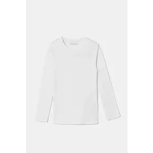 United Colors of Benetton longsleeve din bumbac pentru copii culoarea alb, 3FZ10M00C imagine