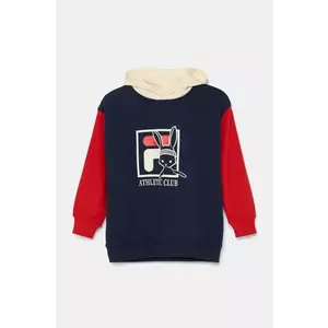 Fila bluza copii LIEBEROSE culoarea albastru marin, cu glugă, cu imprimeu, FAK0363 imagine