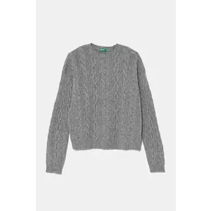 United Colors of Benetton pulover de lână pentru copii culoarea gri, 1344C107G imagine