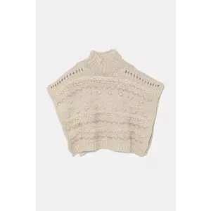 United Colors of Benetton poncho pentru copii culoarea bej, călduros, 115HQU010 imagine